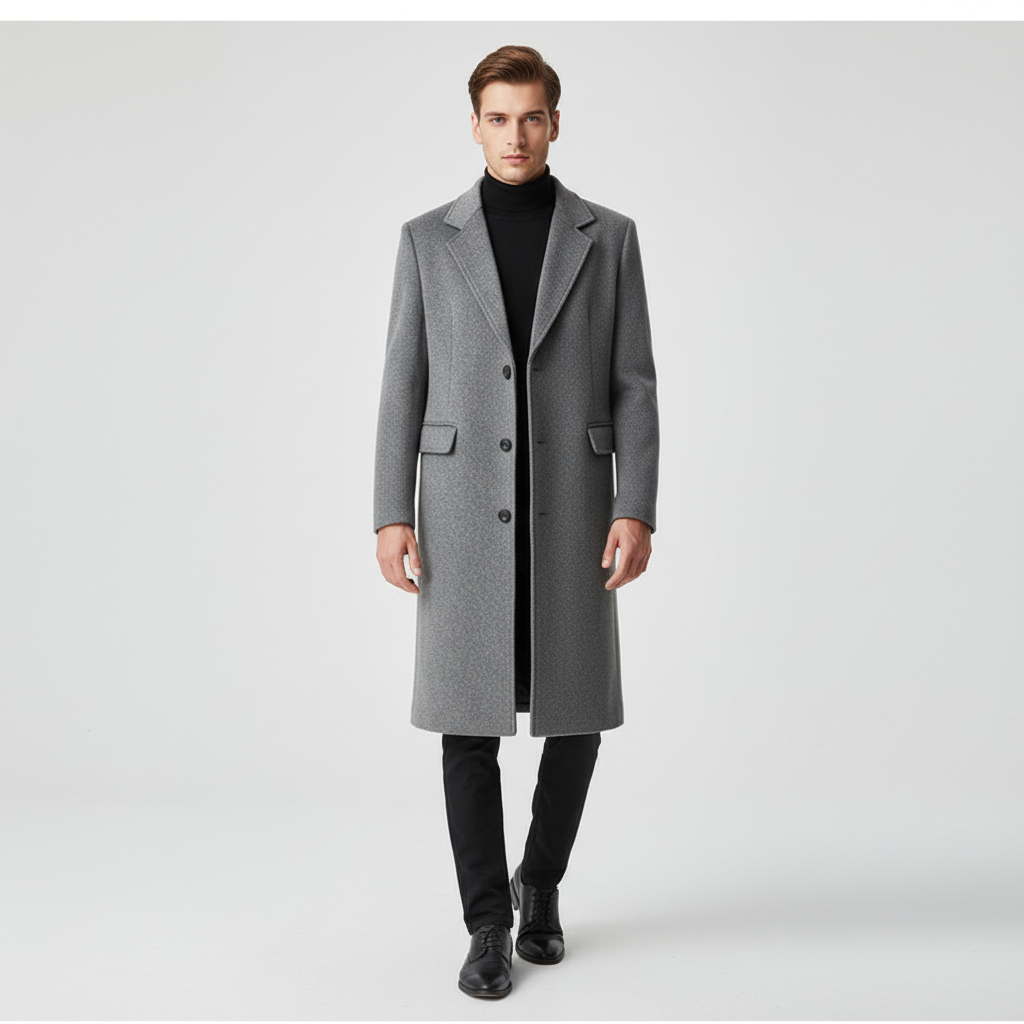 Langer Wollmantel Für Herren - Daniel