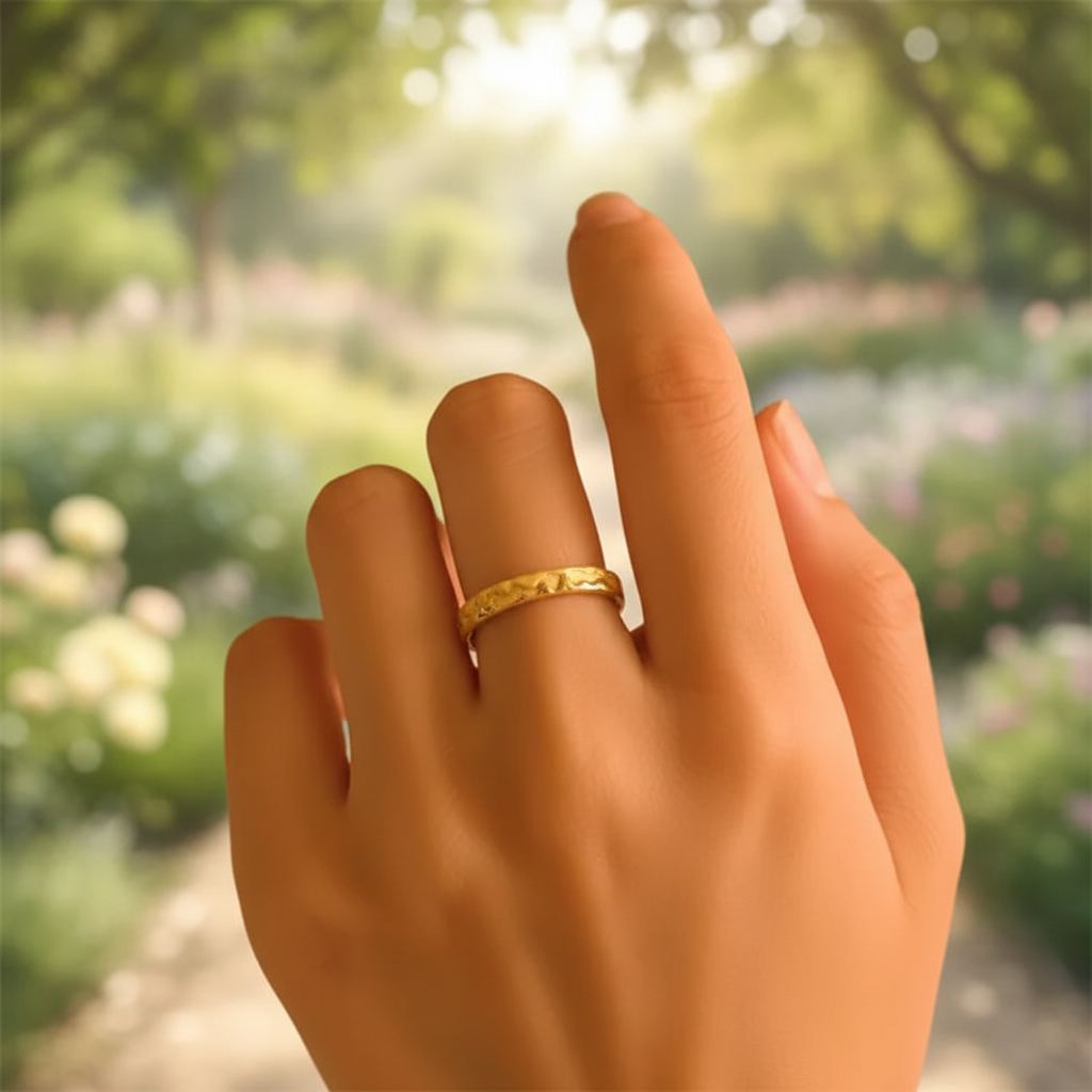 18K Vergoldetes Sterlingsilber - HoneyGoldRing 