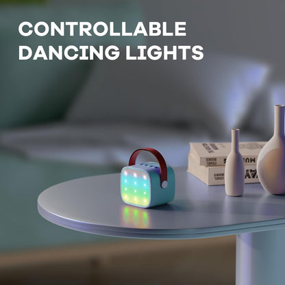 Tragbare Mini-Karaoke-Maschine mit Bluetooth-Lautsprecher und 2 kabellosen Mikrofonen – Veylo