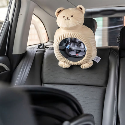Rücksitz-Spiegel mit Bärenmotiv für Babys – Sicherer Blick nach hinten