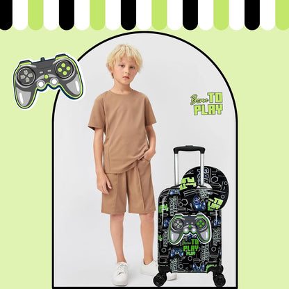 Kinder-Kabinengepäck-Set aus Hartschale mit Spinner-Rollen – Game Day