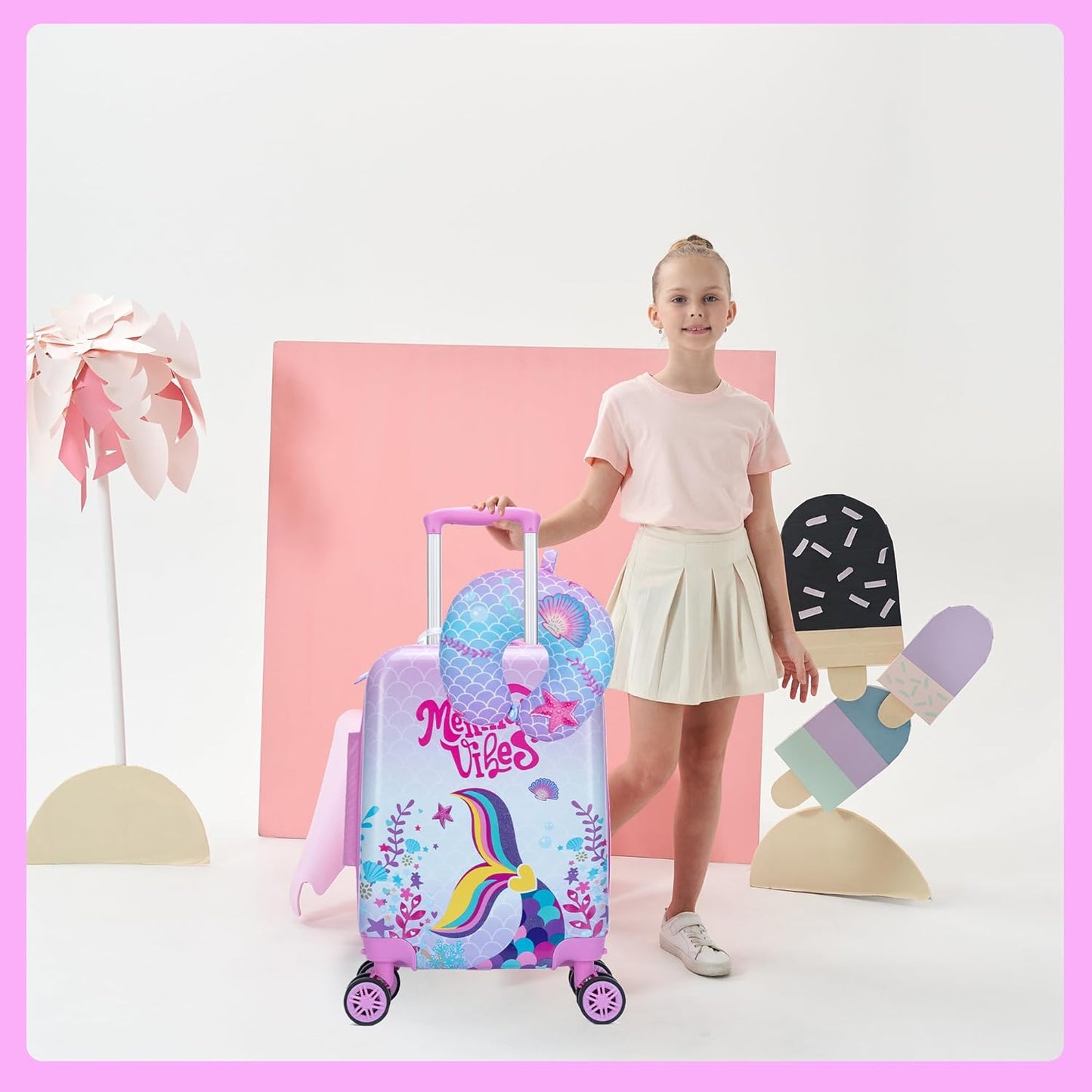 Kinder-Kabinengepäck-Set aus Hartschale mit Spinner-Rollen – Game Day