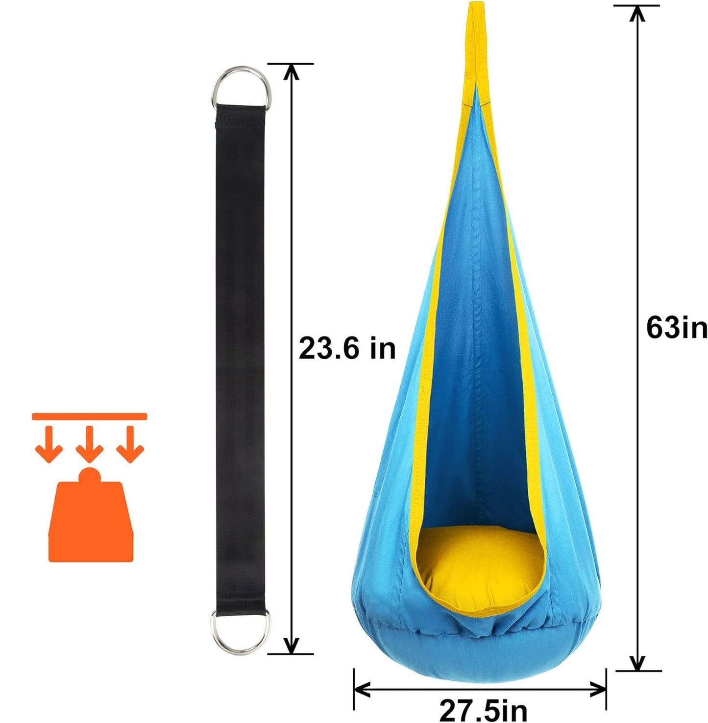 Schwebesitz-Hängesack für Kinder ab 6 Jahren – Outdoor & Indoor geeignet