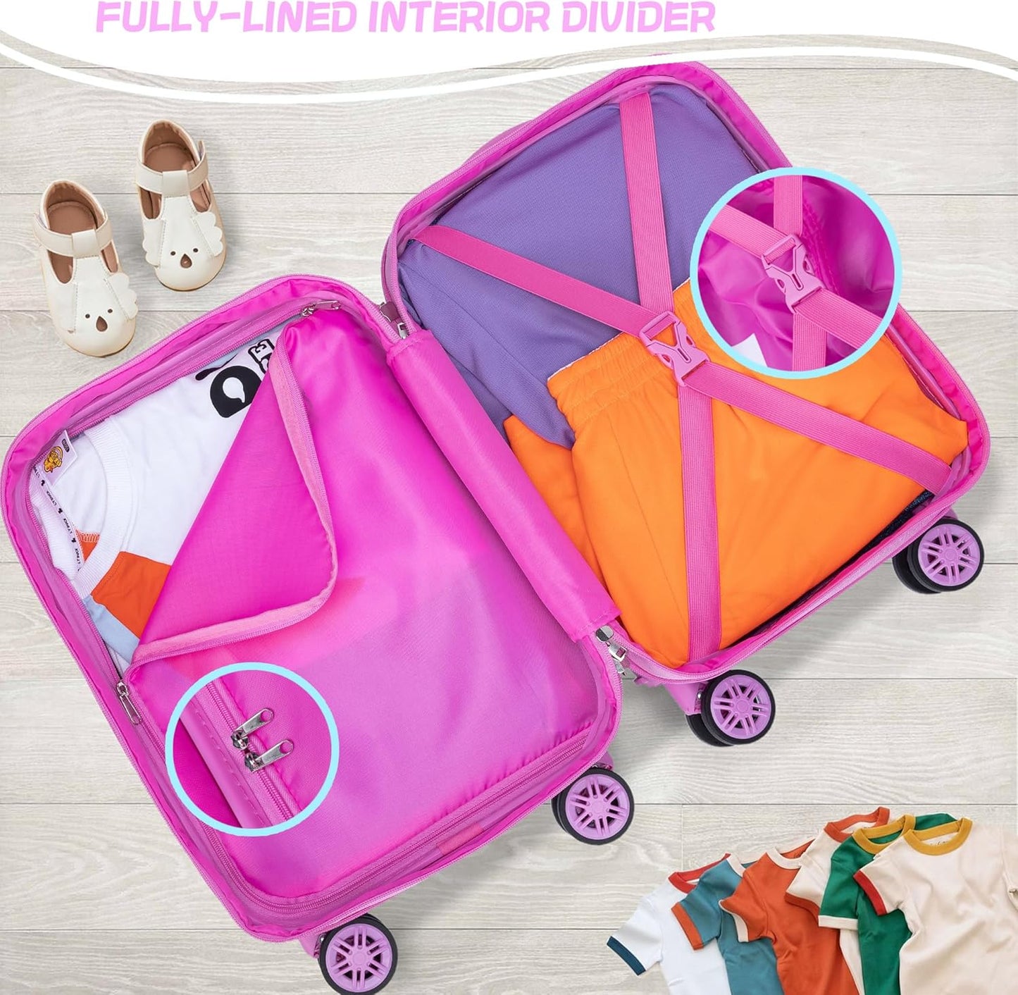 Kinder-Kabinengepäck-Set aus Hartschale mit Spinner-Rollen – Game Day