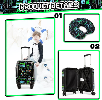 Kinder-Kabinengepäck-Set aus Hartschale mit Spinner-Rollen – Game Day