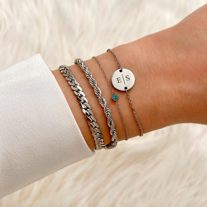 925 Sterling Silberarmband - GoldFlash 