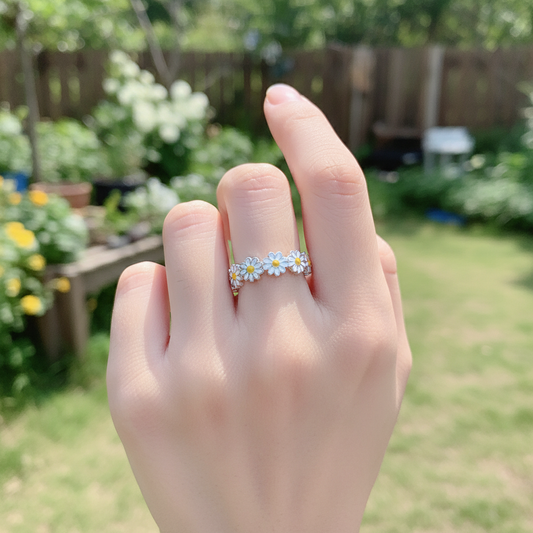 925er Silberring - PetalGlow 