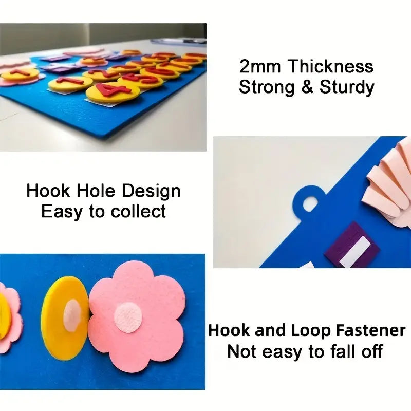 Zählspiel aus Filz für Kinder – Lernspiel zur Zahlen- und Motorikförderung