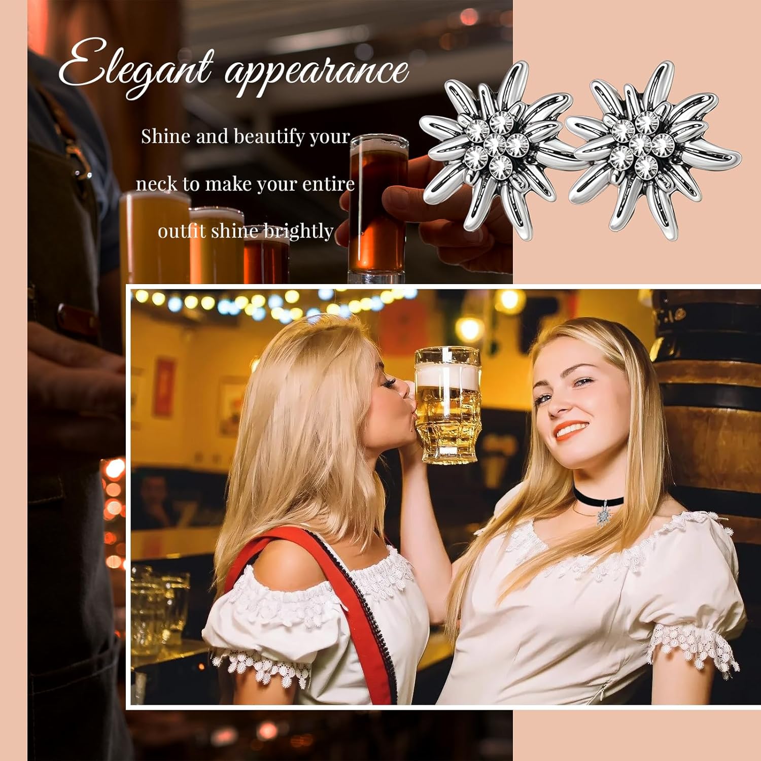 Choker Mit Edelweiß - AlpineGem 