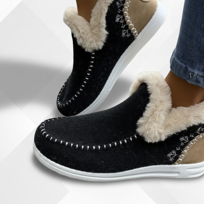 Damenkomfortschuhe Mit Plüschfutter - ComfyGlide