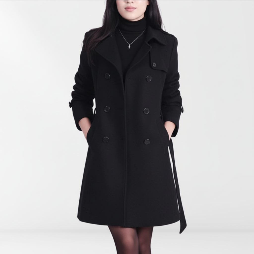 Damenmantel Mit Gürtel -  Isabella