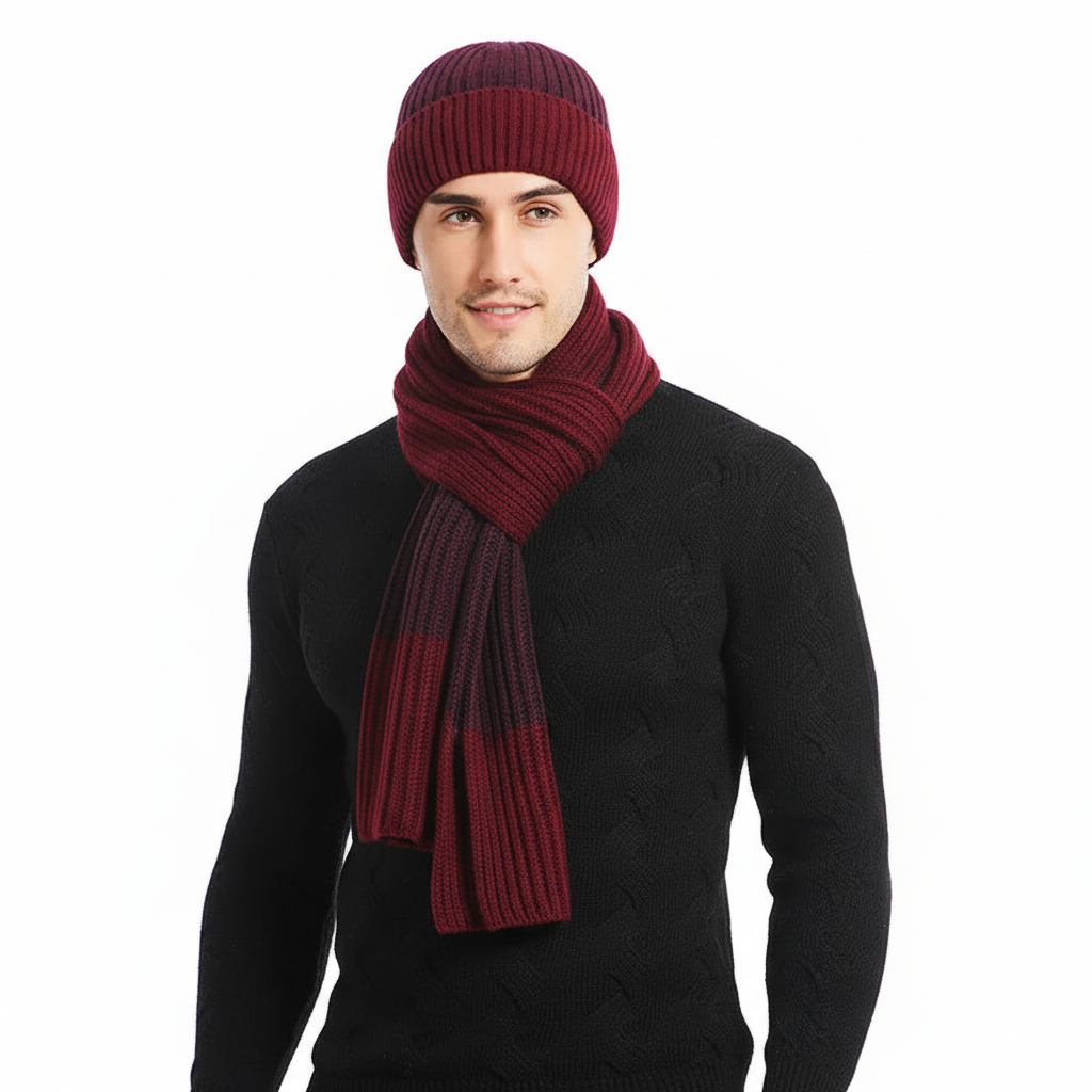 Dreiteiliges Strickset Aus Wollgarn - Frostique