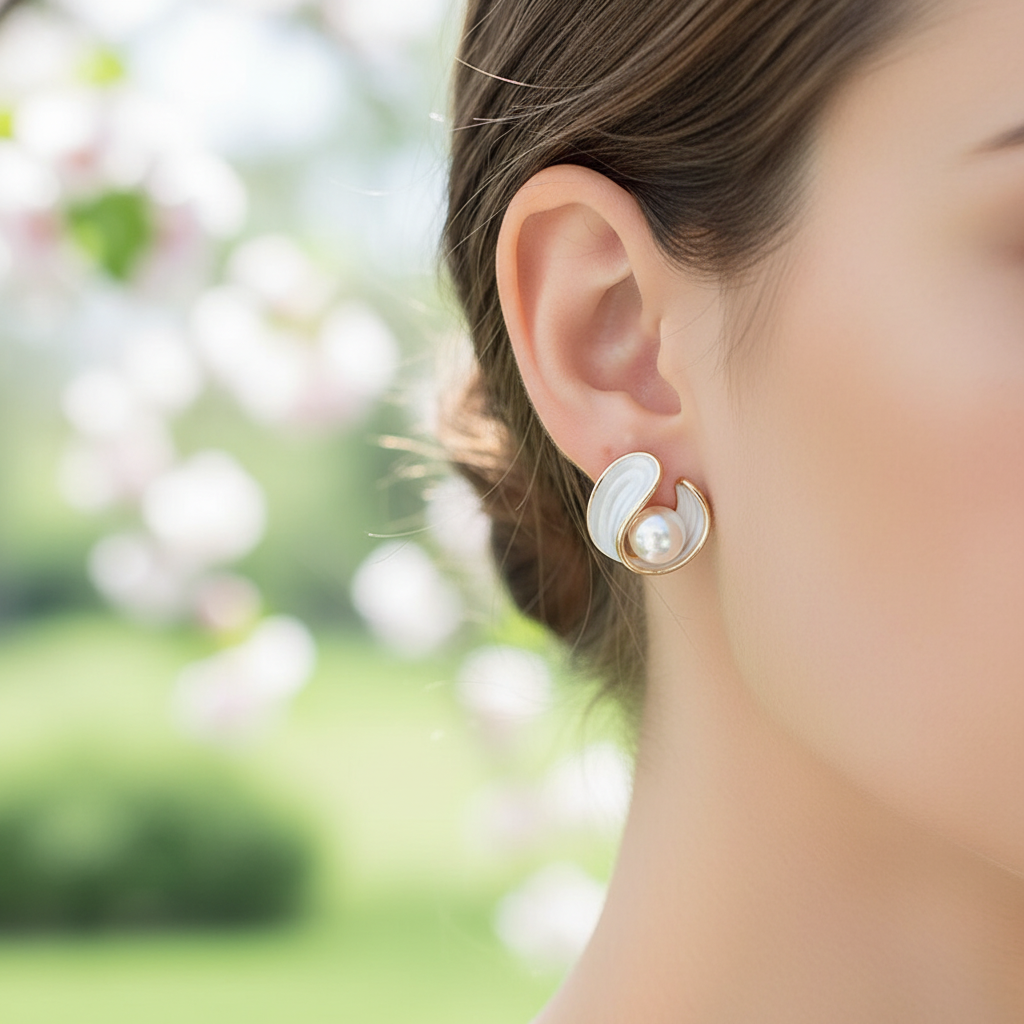 Edelsteinohrschmuck - OpalPearl 