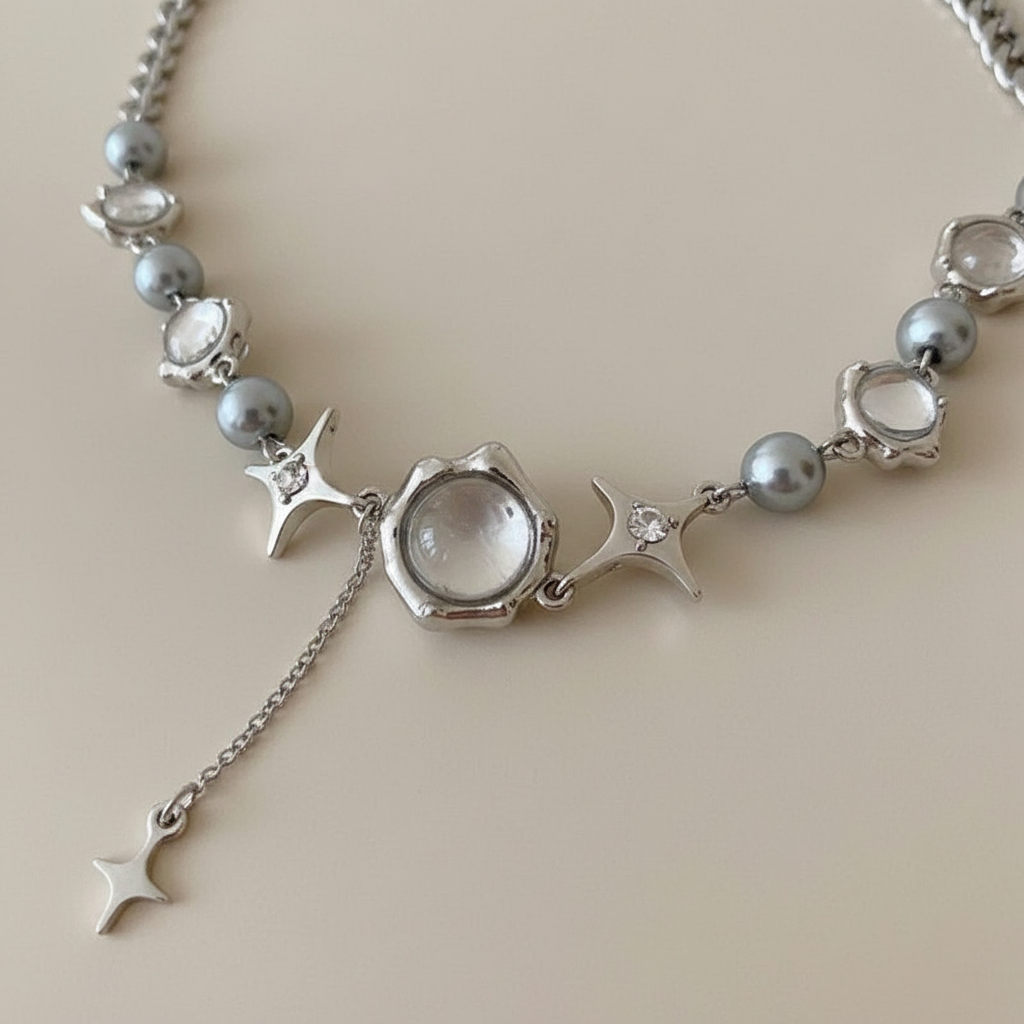 Einstellbare Halskette - SparklePearl 