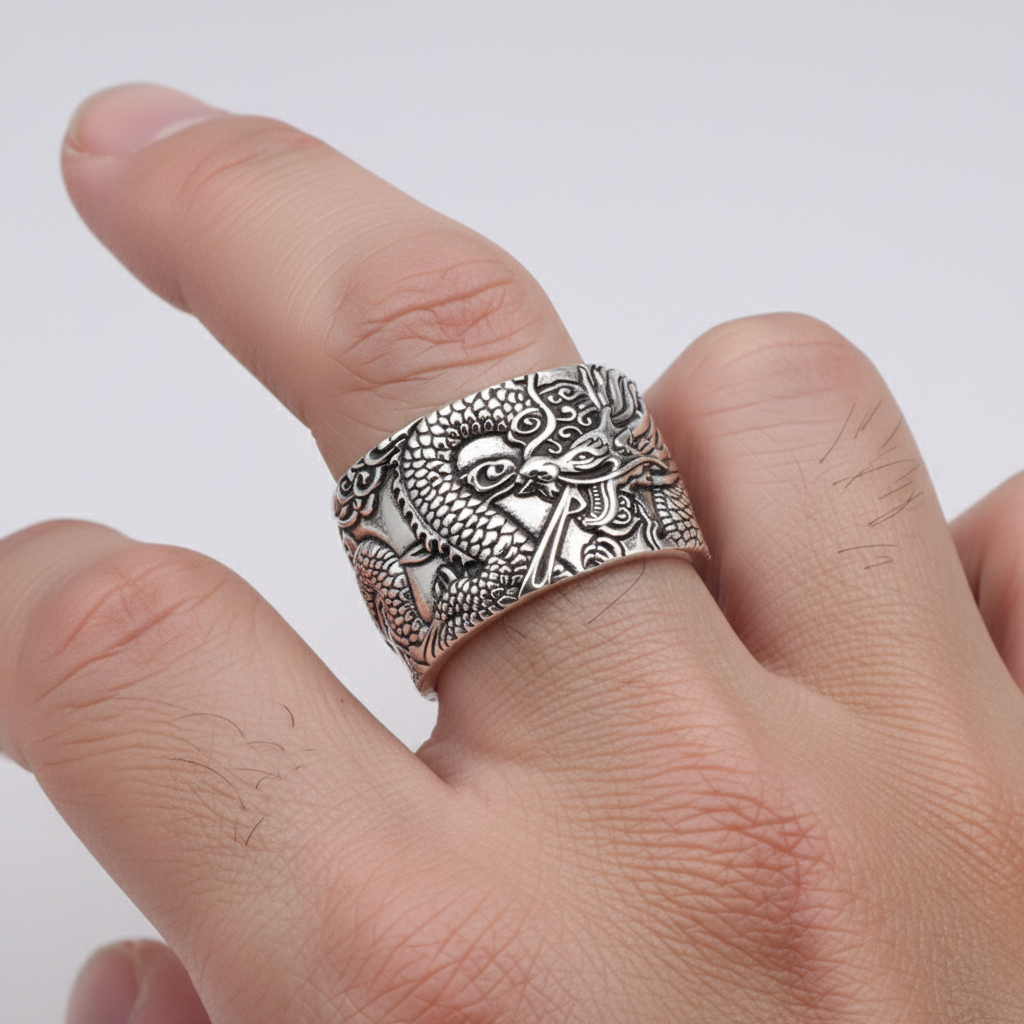 Einstellbarer Silberring - DragonRing 