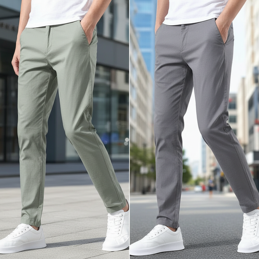 Elastische Slim Fit Hose - Larry