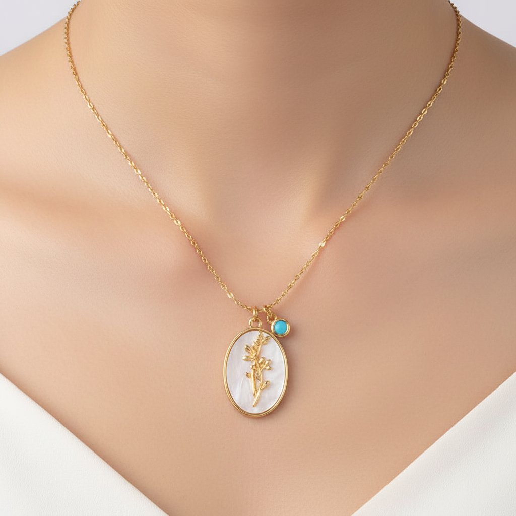 Elegante Geburtsstein-Halskette - AuraJewelry 