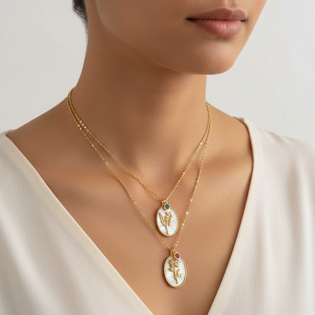 Elegante Geburtsstein-Halskette - AuraJewelry 