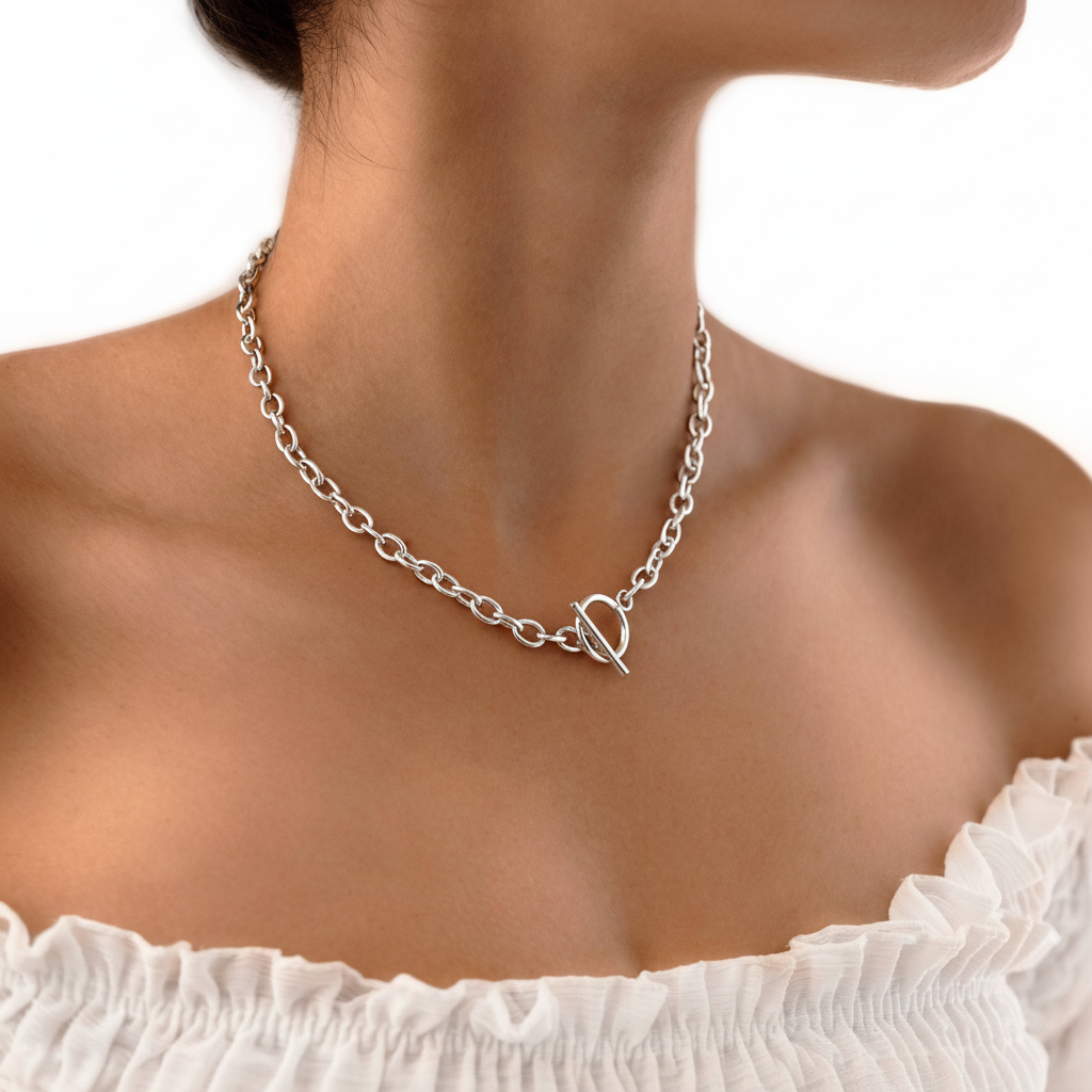 Elegante Halskette Aus Silber - Ringgen 