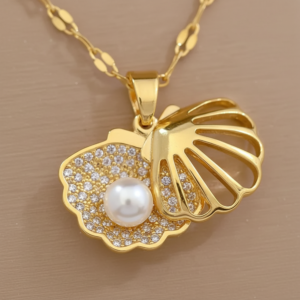 Elegante Muschelkette - ShellGleam 