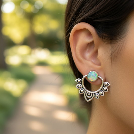 Elegante Ohrringe Aus Silber - OpalLotus 