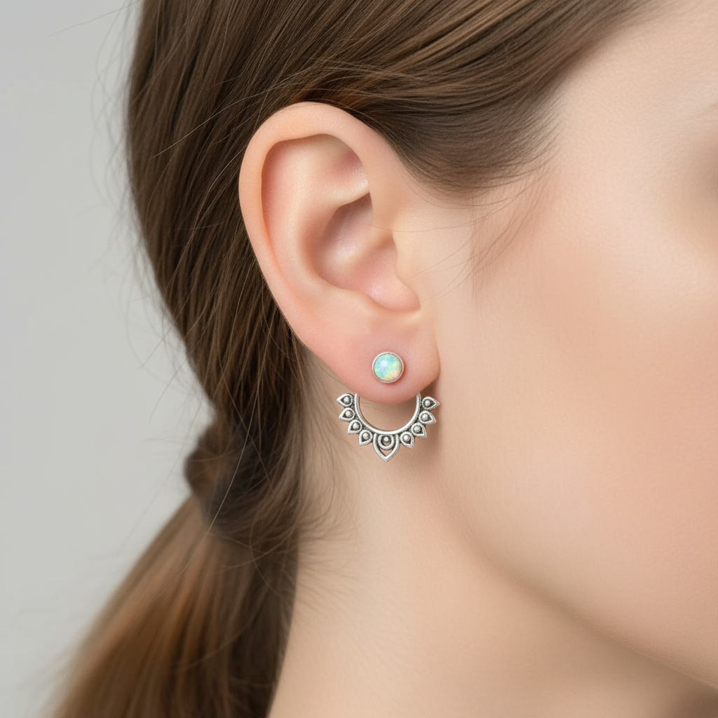 Elegante Ohrringe Aus Silber - OpalLotus 