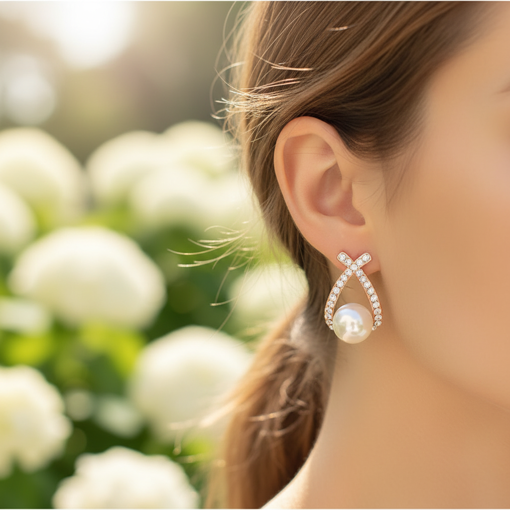 Elegante Perlenohrringe - GlamourPearl 