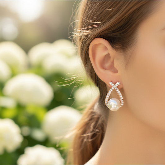 Elegante Perlenohrringe - GlamourPearl 