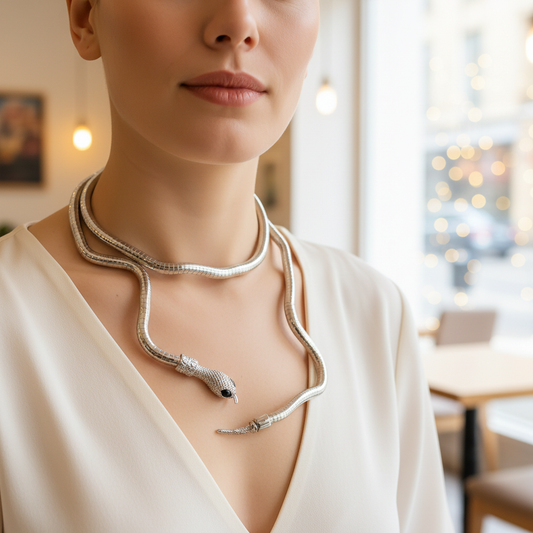 Elegante Schlange Halskette - SnakeChoker 