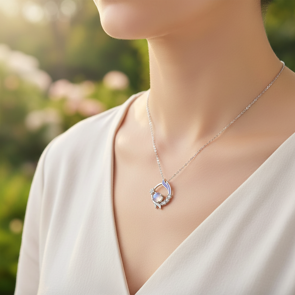Elegante Silberhalskette - Moonmagic 