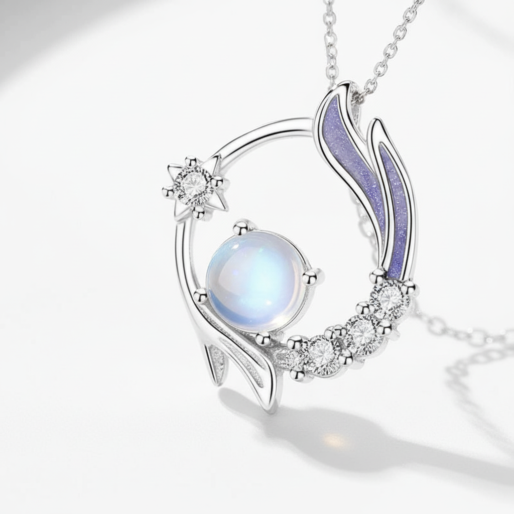 Elegante Silberhalskette - Moonmagic 
