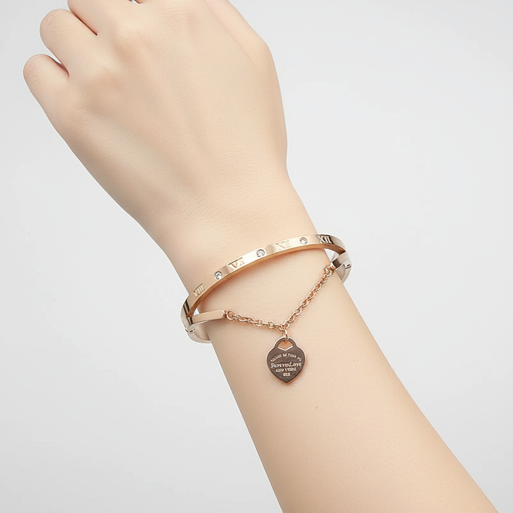 Elegantes Armreifdesign - HeartEmbrace 