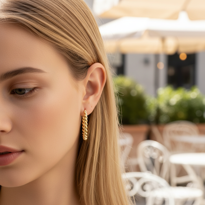 Geflochtene Creolen - FleurHoop 