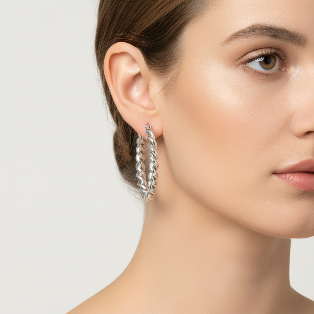 Geflochtene Creolen - FleurHoop 