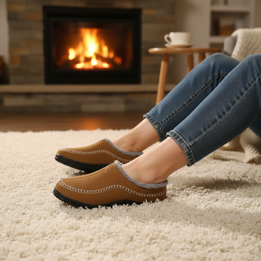 Gefütterte Hausschuh Pantoffel - FuzzWalker