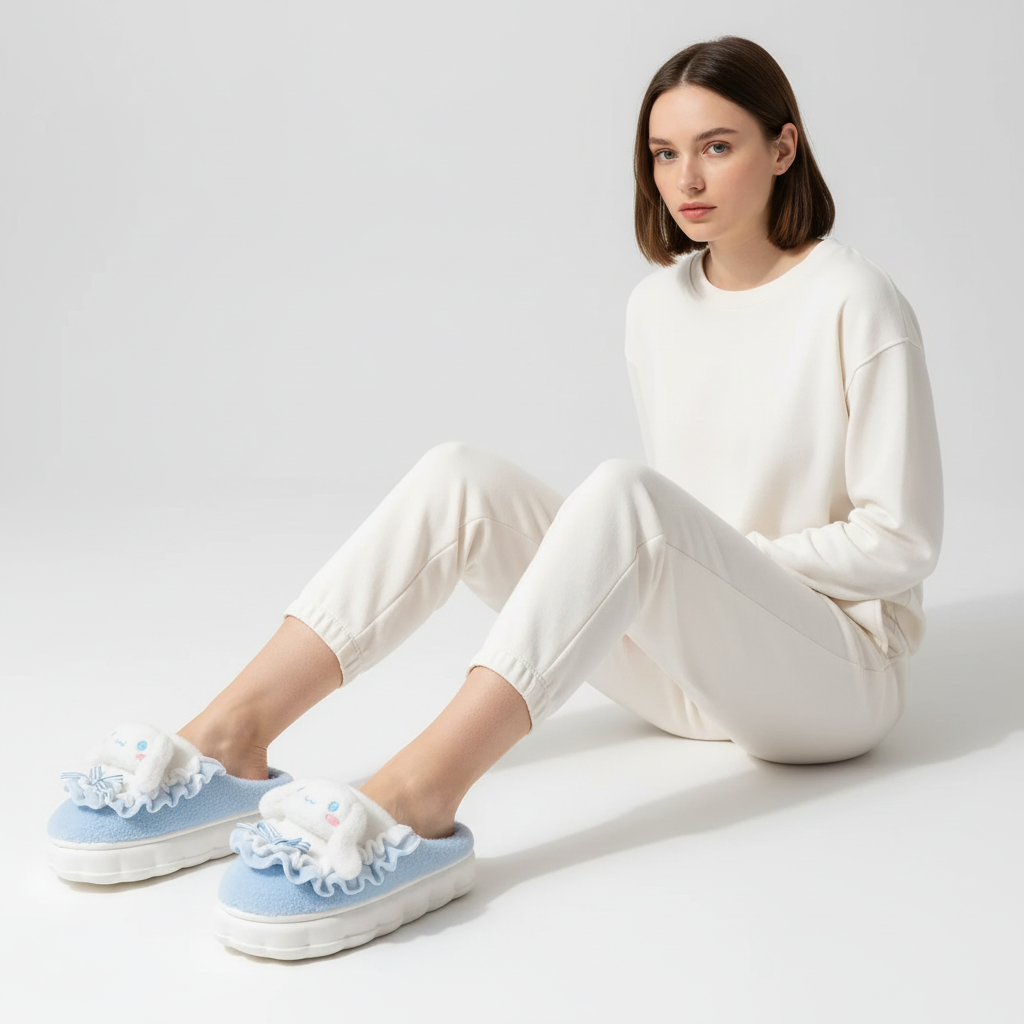 Gefütterte Hausschuhe Mit Design - CozyFluff