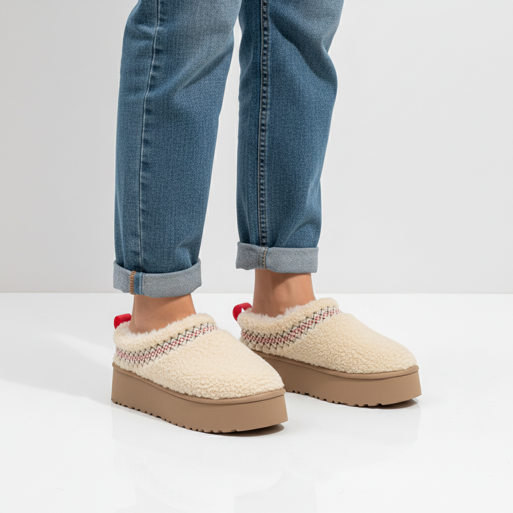 Gefütterte Komforthausschuhe - Warmella