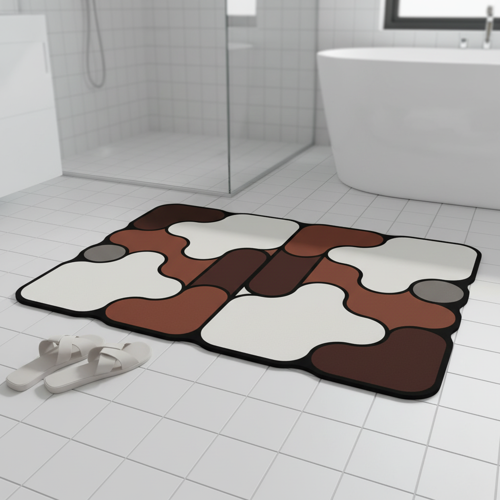 Gepolsterte Gestrickte Badmatte - DiatomLuxe
