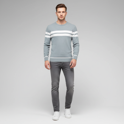 Gestreifter Herren Strickpullover - Pascal