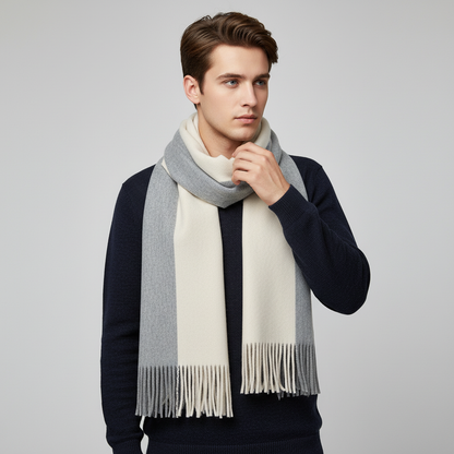 Gestrickter Schal Mit Fransenabschluss - Flaushade