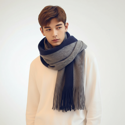 Gestrickter Schal Mit Fransenabschluss - Flaushade