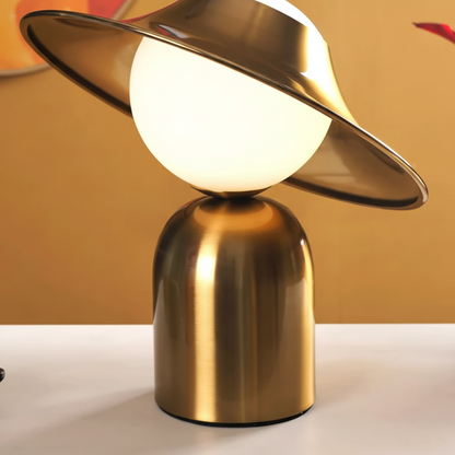 Goldfarbene Metall Tischlampe - Gildora