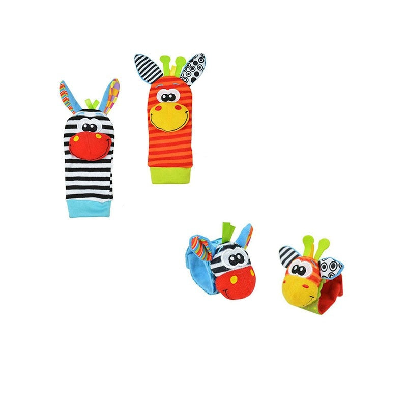 Sensorik-Rassel-Set für Babys mit Hand- und Fußspiel – WackelSpaß (1 kaufen, 1 gratis)