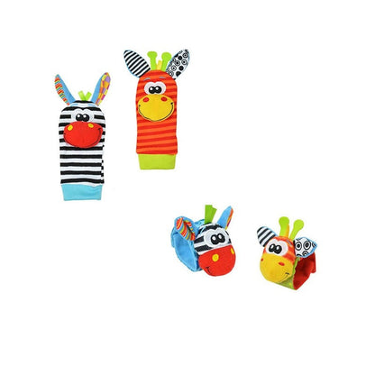 Sensorik-Rassel-Set für Babys mit Hand- und Fußspiel – WackelSpaß (1 kaufen, 1 gratis)