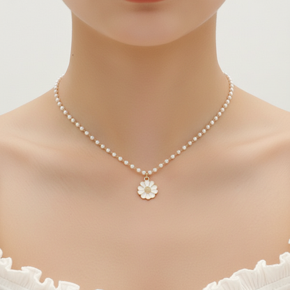 Halskette Mit Anhänger - PetalPearl 
