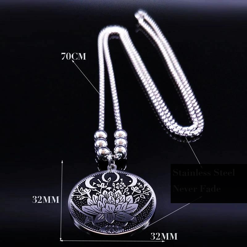 Halskette Mit Lotusmotiv - SilverPower 