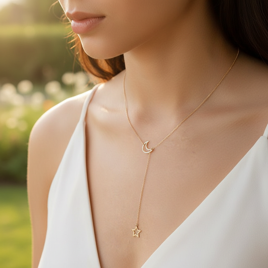 Halskette Mit Mondmotiv - StarChain 