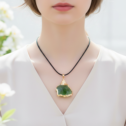 Handgefertigte Halskette - MoldaviteLux 