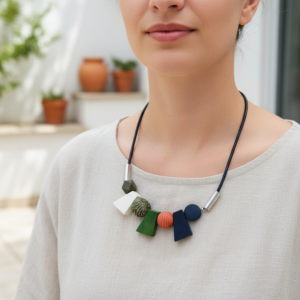 Handgefertigte Halskette - WoodPrism 