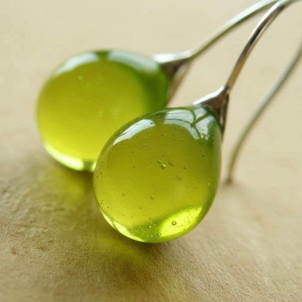 Handgefertigte Ohrringe - OliveGlow 